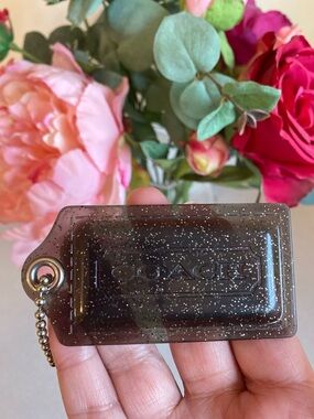 Coach Poppy Black Acrylic Hangtag